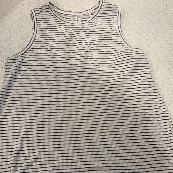Merona Black and White Striped Tank Top - Picture 1 of 3